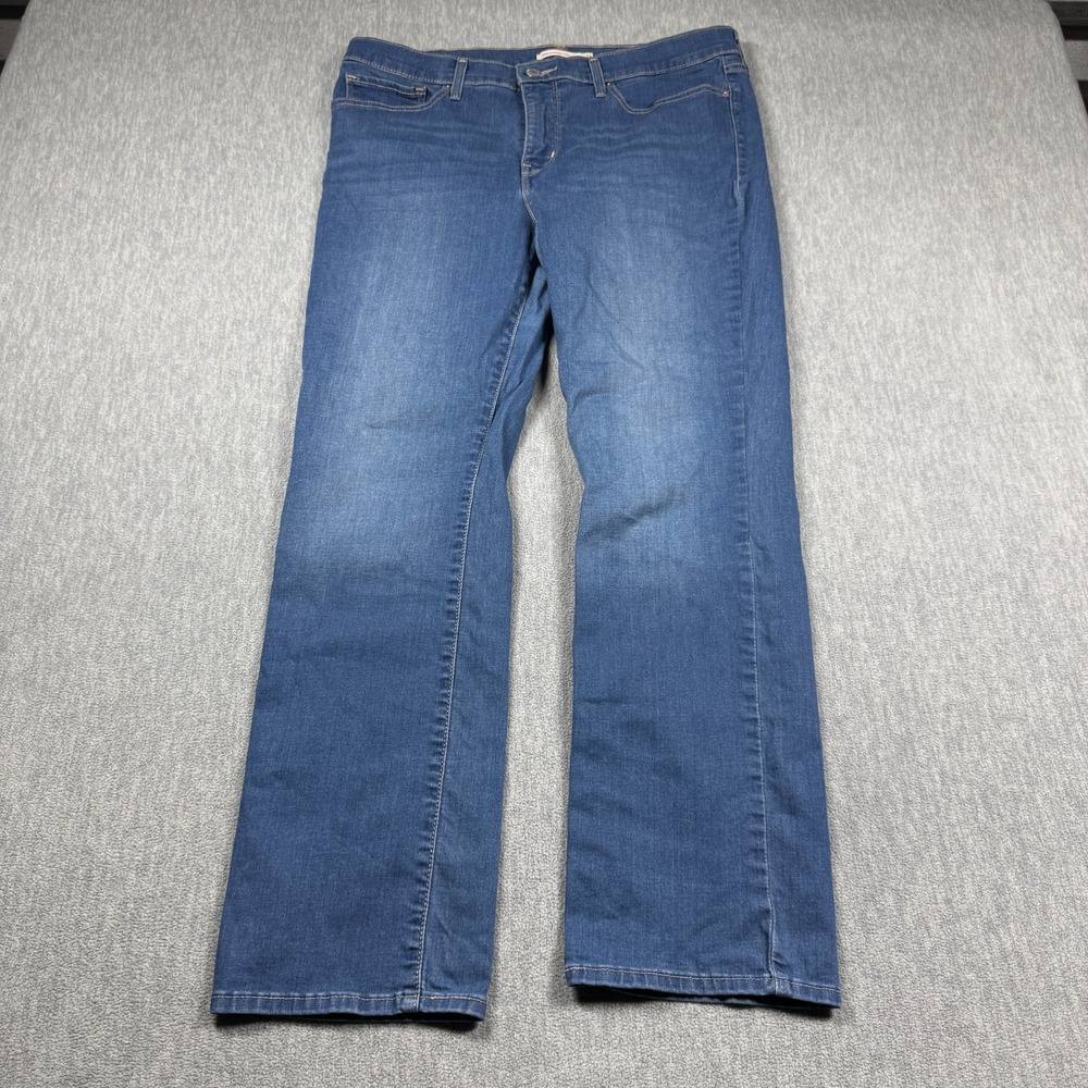 Levi's Jeans Womens 33 Blue 314 Shaping Straight Leg Denim Pants Casual Classic